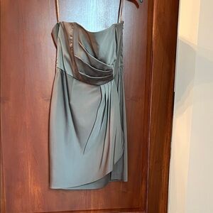 Banana Republic One Shoulder Satin Dress - Brown